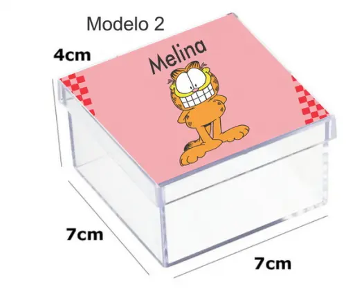Caixa Acrilica 7x7x4-garfield