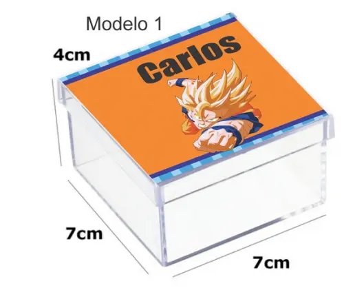 Caixa Acrilica 7x7x4-goku