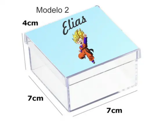 Caixa Acrilica 7x7x4-goku
