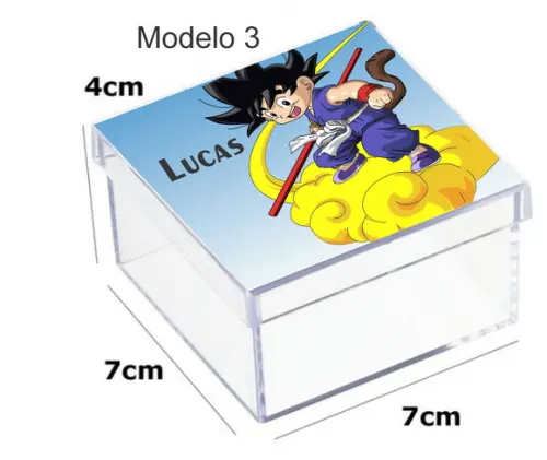 Caixa Acrilica 7x7x4-goku