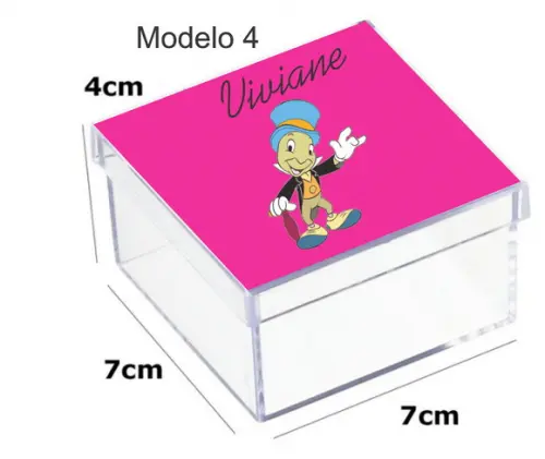 Caixa Acrilica 7x7x4-grilo Falante