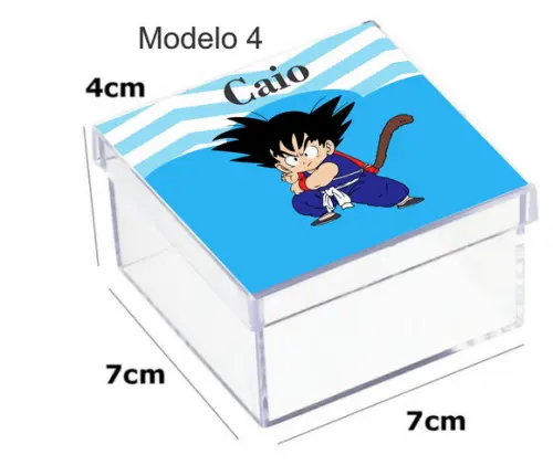 Caixa Acrilica 7x7x4-goku