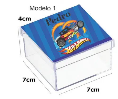 Caixa Acrilica 7x7x4-hot Whells