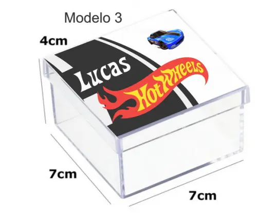 Caixa Acrilica 7x7x4-hot Whells