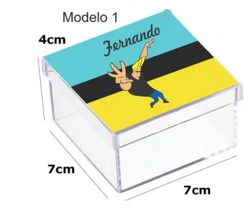 Caixa Acrilica 7x7x4-johnny Bravo