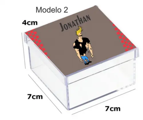Caixa Acrilica 7x7x4-johnny Bravo