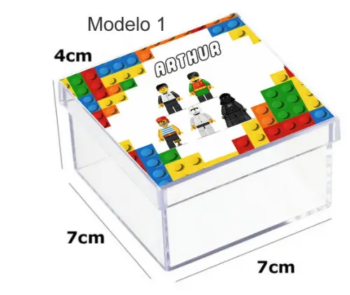 Caixa Acrilica 7x7x4-lego
