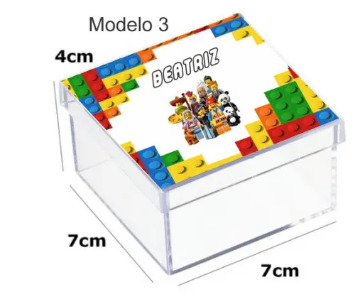 Caixa Acrilica 7x7x4-lego