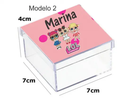 Caixa Acrilica 7x7x4-lol