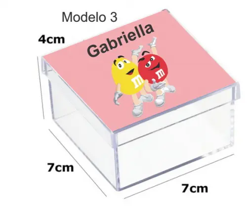 Caixa Acrilica 7x7x4-m&m