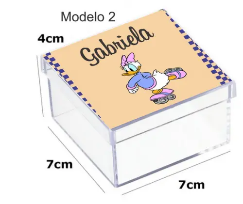 Caixa Acrilica 7x7x4-margarida