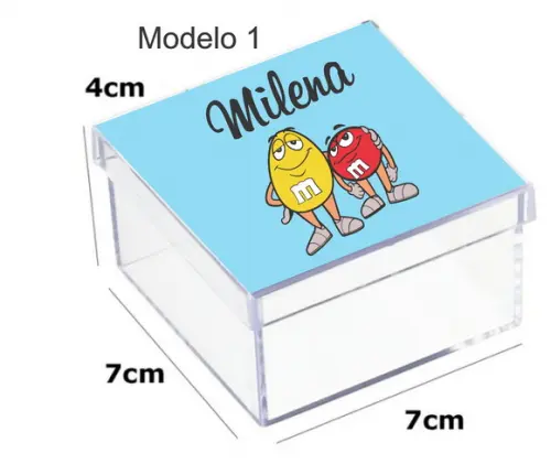 Caixa Acrilica 7x7x4-m&m