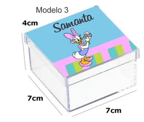 Caixa Acrilica 7x7x4-margarida
