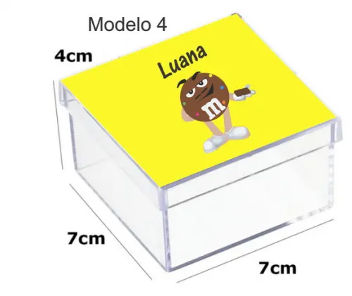 Caixa Acrilica 7x7x4-m&m