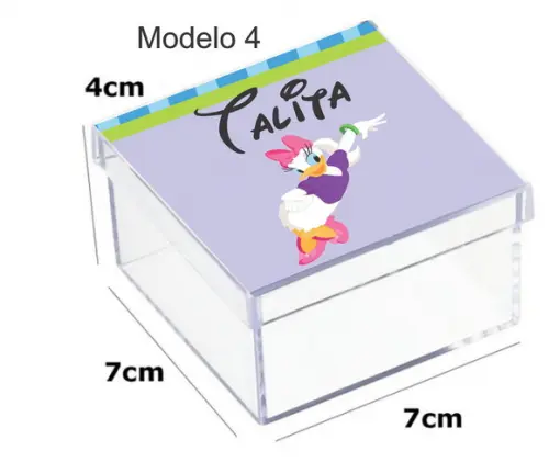 Caixa Acrilica 7x7x4-margarida
