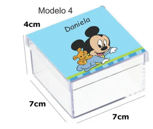 Caixa Acrilica 7x7x4-mickey Baby