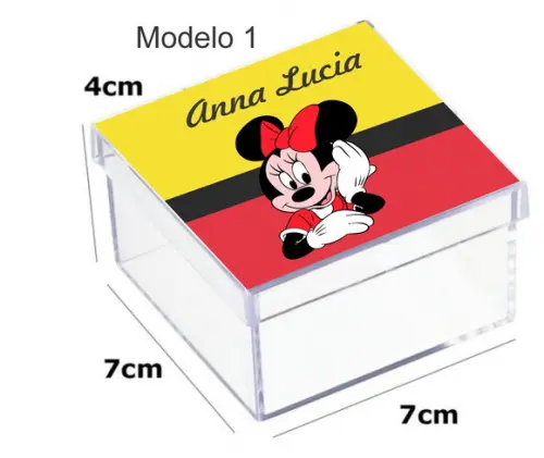Caixa Acrilica 7x7x4-minnie