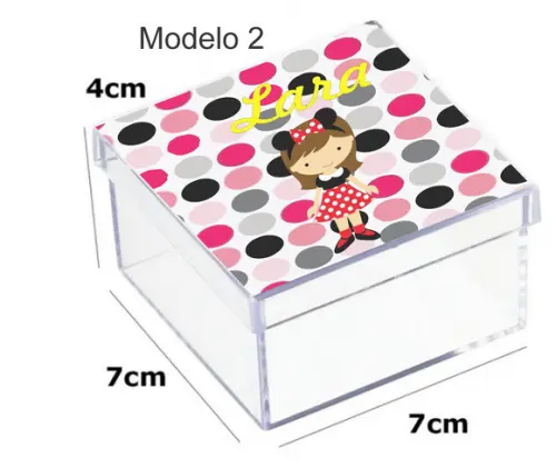 Caixa Acrilica 7x7x4-minnie
