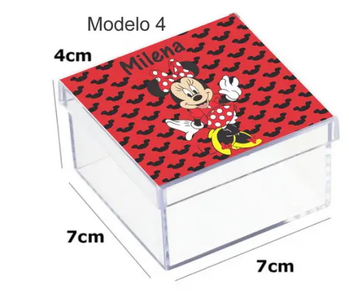 Caixa Acrilica 7x7x4-minnie