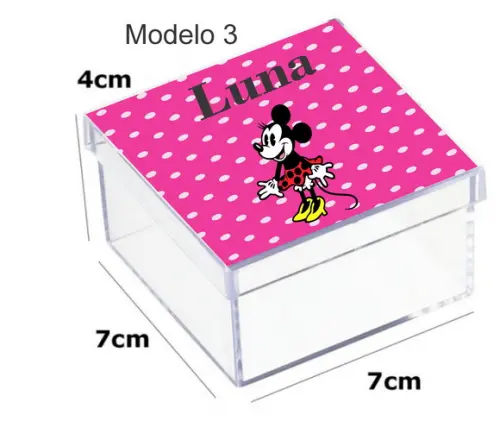 Caixa Acrilica 7x7x4-minnie