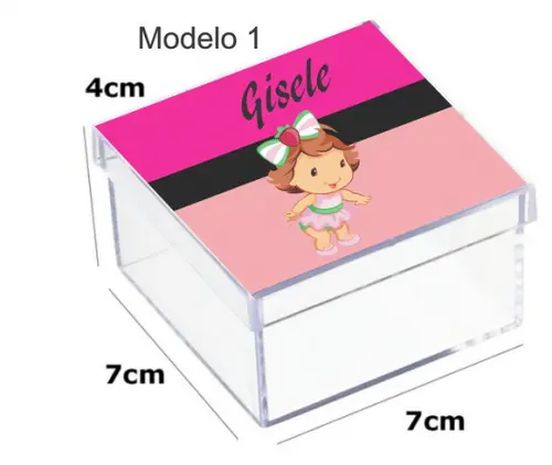 Caixa Acrilica 7x7x4-moranguinho