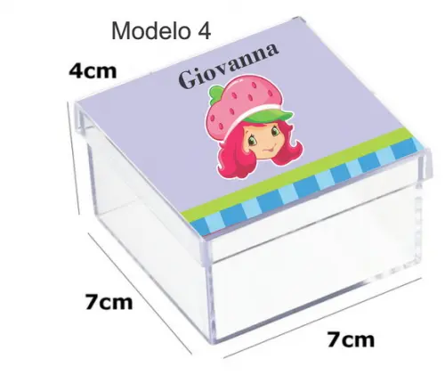 Caixa Acrilica 7x7x4-moranguinho