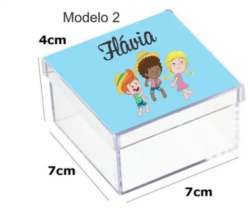 Caixa Acrilica 7x7x4-mundo Bita