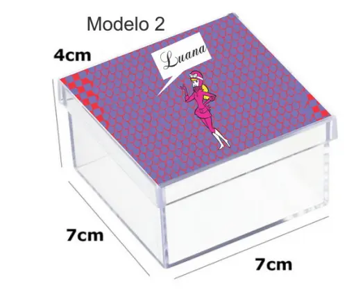 Caixa Acrilica 7x7x4-penelope Charmosa