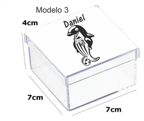 Caixa Acrilica 7x7x4-peixe