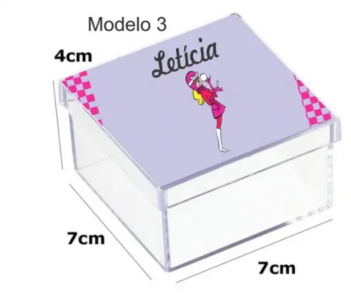 Caixa Acrilica 7x7x4-penelope Charmosa