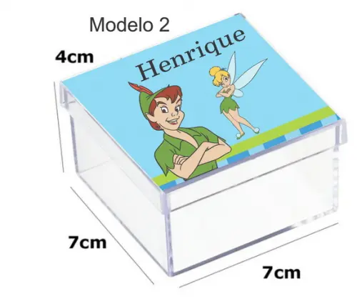 Caixa Acrilica 7x7x4-peter Pan