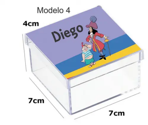 Caixa Acrilica 7x7x4-peter Pan