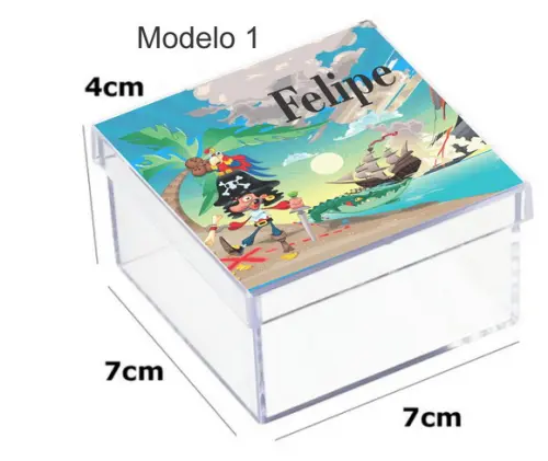 Caixa Acrilica 7x7x4-pirata