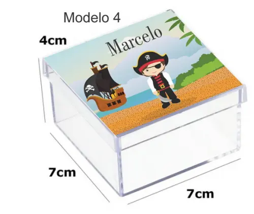 Caixa Acrilica 7x7x4-pirata