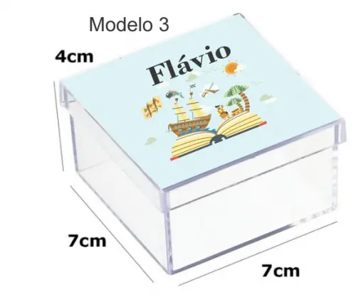 Caixa Acrilica 7x7x4-pirata