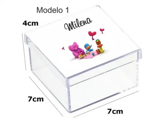 Caixa Acrilica 7x7x4-pocoyo