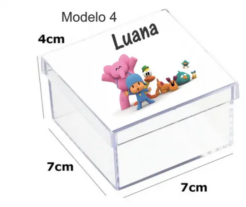 Caixa Acrilica 7x7x4-pocoyo
