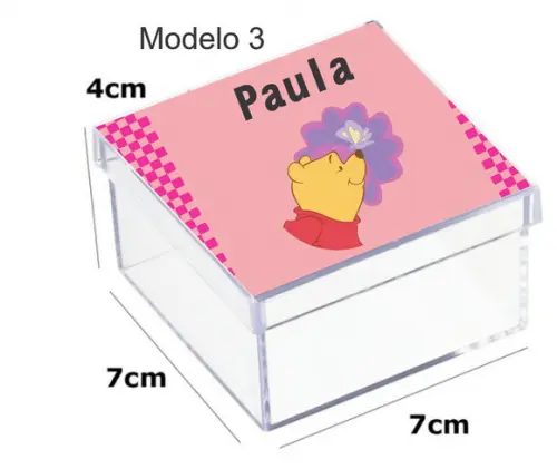 Caixa Acrilica 7x7x4-pooh
