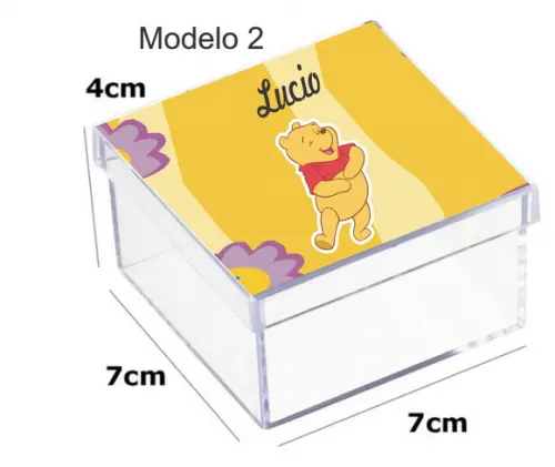 Caixa Acrilica 7x7x4-pooh