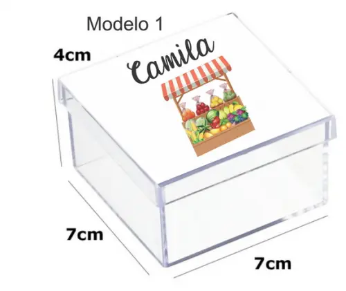 Caixa Acrilica 7x7x4-quitandinha