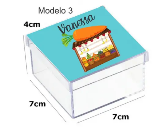 Caixa Acrilica 7x7x4-quitandinha