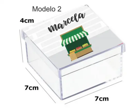 Caixa Acrilica 7x7x4-quitandinha