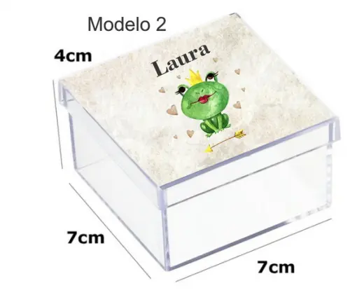 Caixa Acrilica 7x7x4-sapo