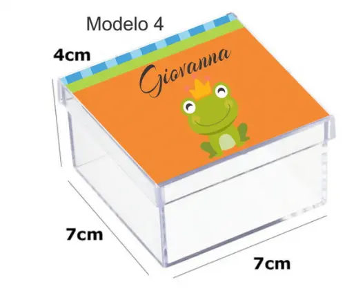 Caixa Acrilica 7x7x4-sapo