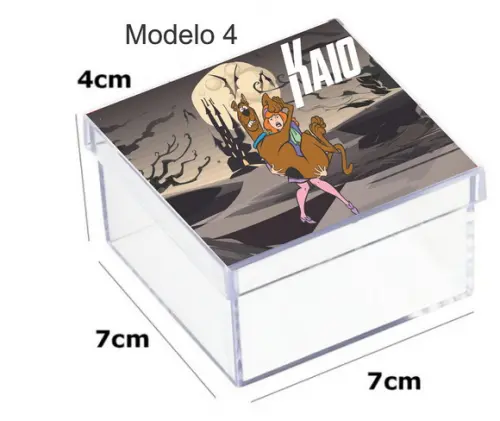 Caixa Acrilica 7x7x4-scooby Doo