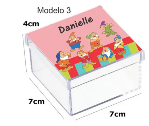 Caixa Acrilica 7x7x4-sete Anões