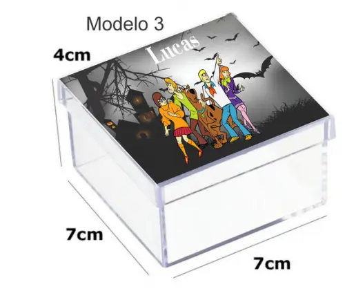 Caixa Acrilica 7x7x4-scooby Doo