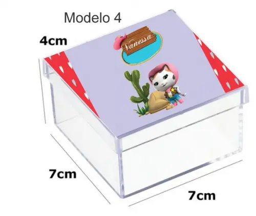 Caixa Acrilica 7x7x4-sheriff Calie do Oeste
