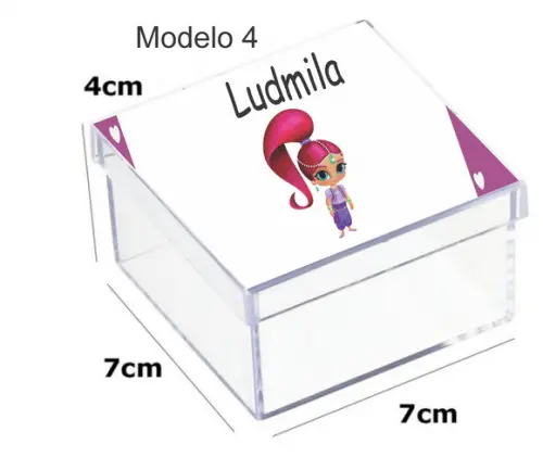 Caixa Acrilica 7x7x4-shimmer Shine