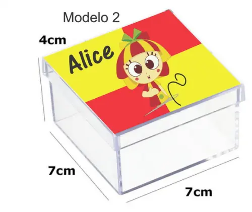 Caixa Acrilica 7x7x4-sitio do Pica Pau Amarelo